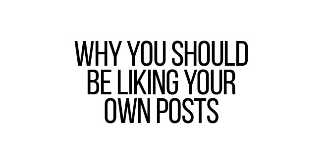 you should like your own facebook posts