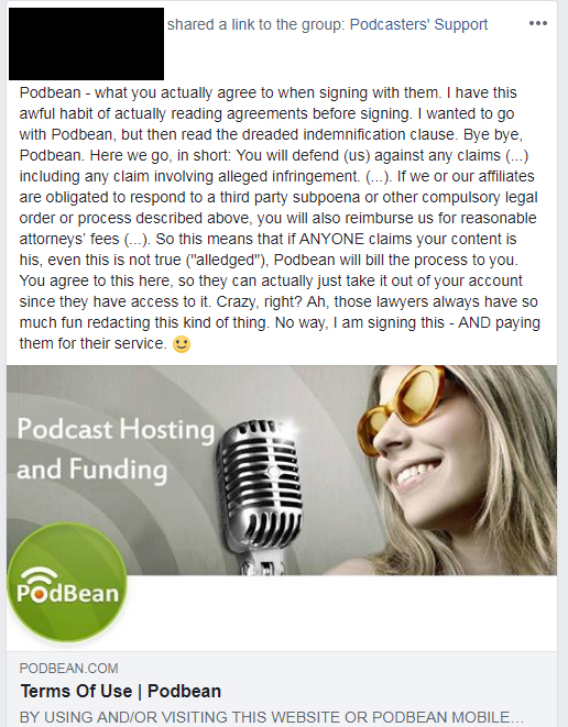 podbean podcast host support