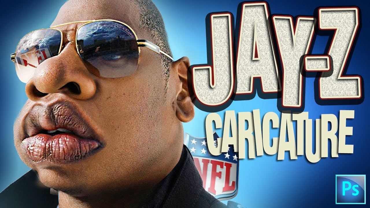 How To Create A Photo Caricature In Adobe Photoshop Jay Z