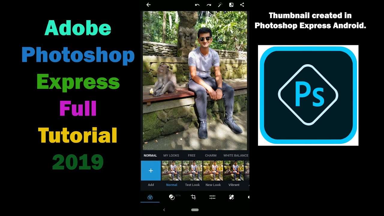 Adobe Photoshop Express Full Tutorial (2019) - Photoshop Mobile Tutorial