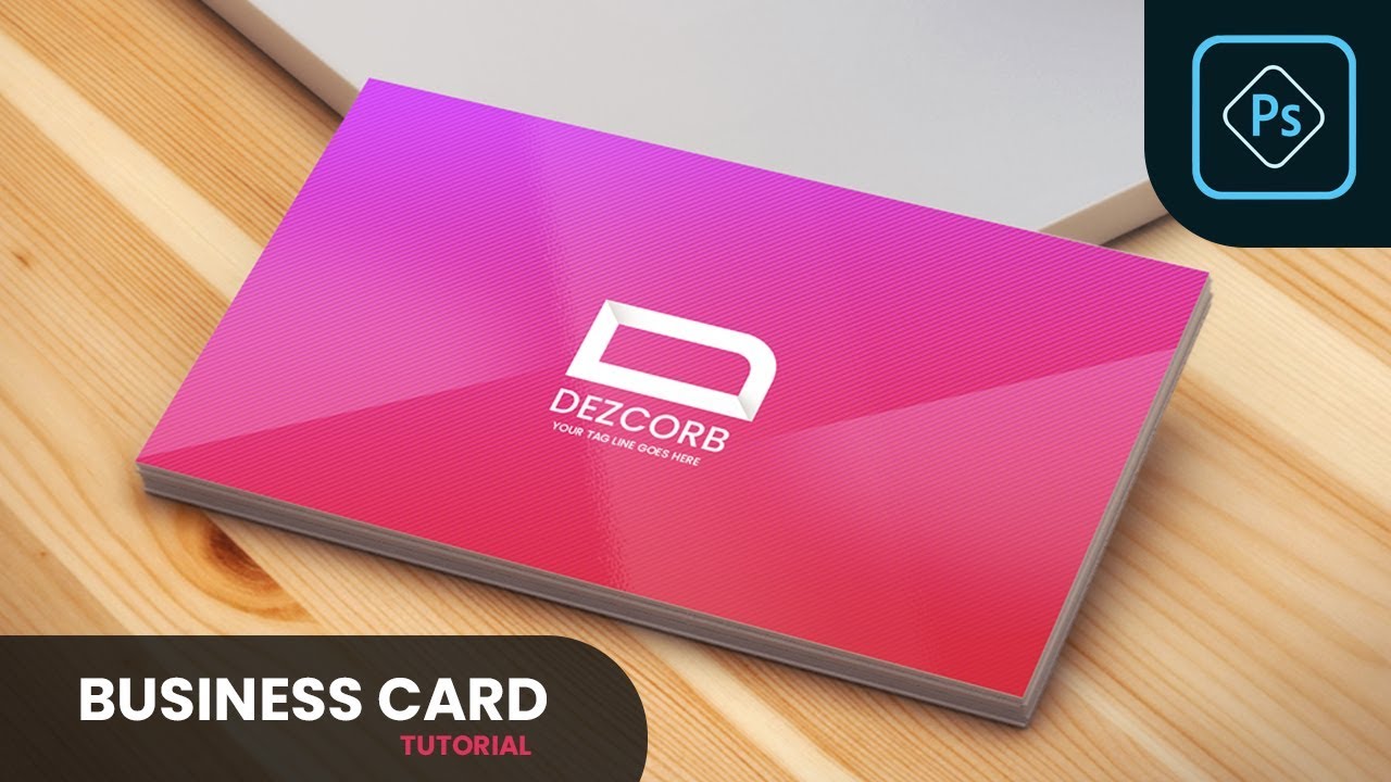 How to Design Business Card in Photoshop CC 2019 | Tutorial | Front Side