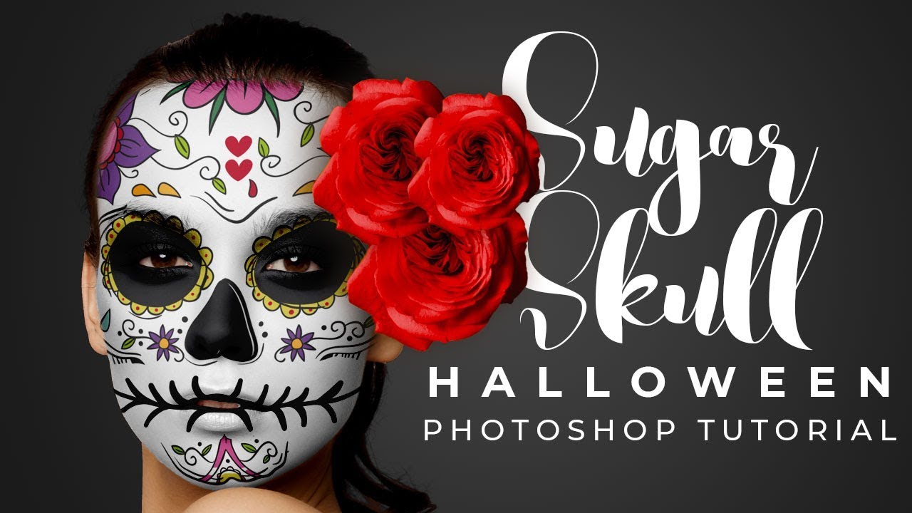 Halloween Photoshop Tutorial: Sugar Skull Face Paint