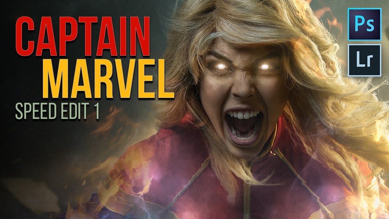 Captain Marvel Cosplay Speed Edit In Adobe Photoshop CC