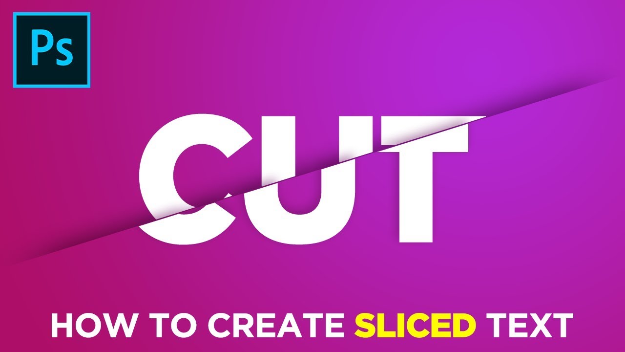 How to Create Sliced Text in Adobe Photoshop Tutorial in Hindi/Urdu