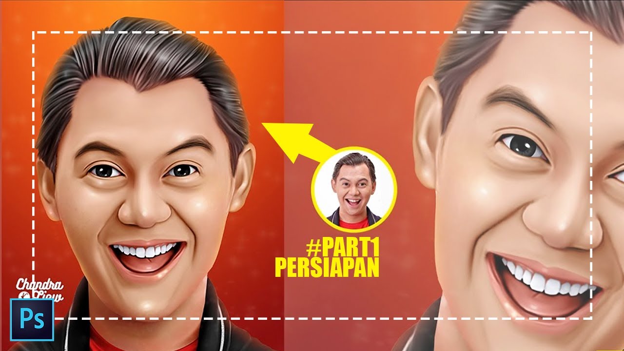 #1 Persiapan - SMUDGE PAINTING KARIKATUR ( PHOTOSHOP TUTORIAL Edisi Chandra Liow )