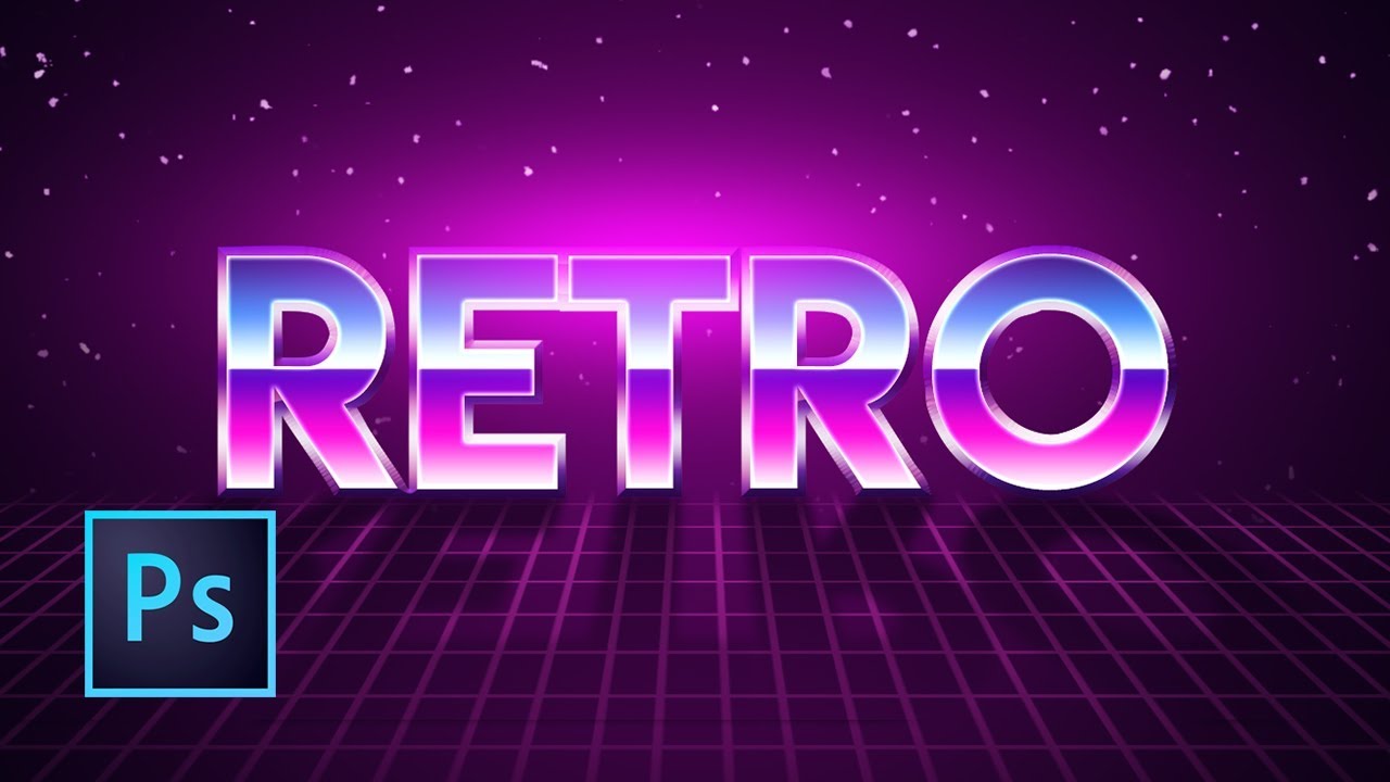 Tutorial Photoshop | Efecto Texto Estilo Retro de los 80's