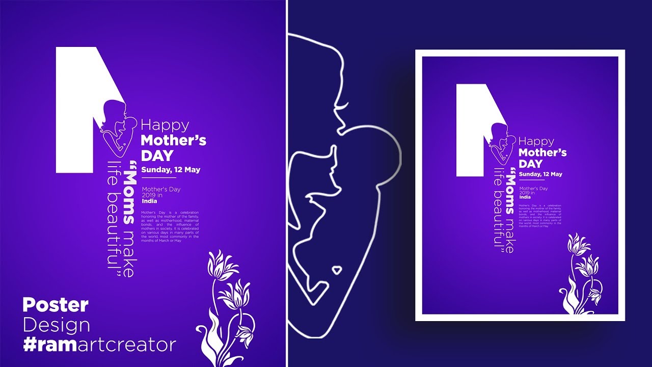 Mother's Day Poster Design in Adobe Photoshop CC 2019