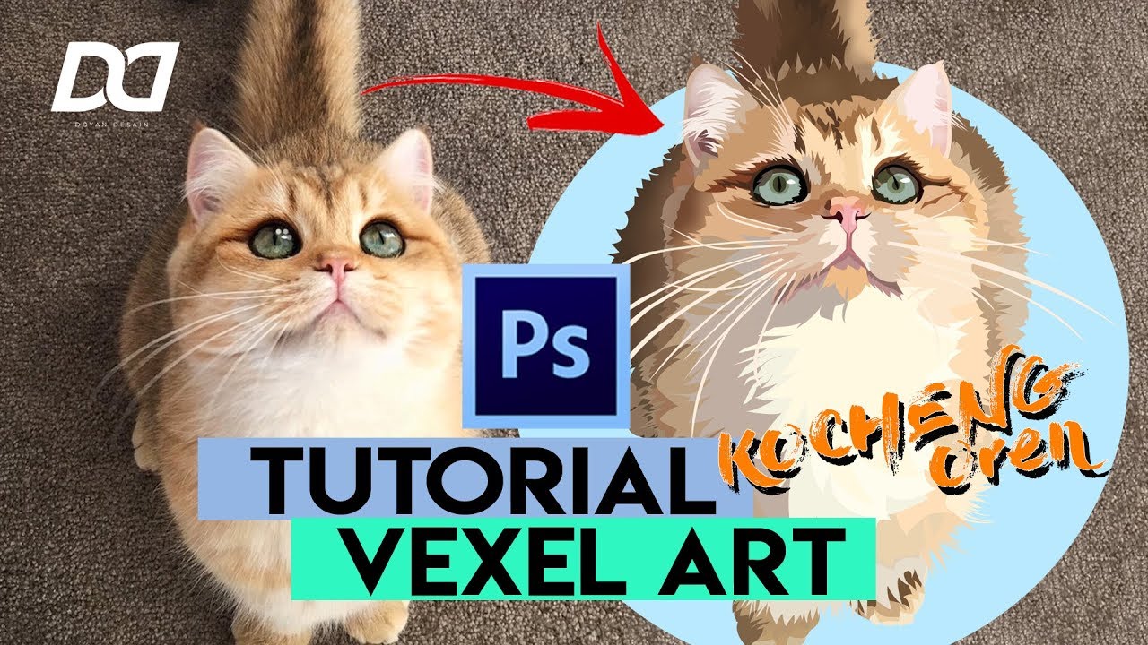 Tutorial Vexel Kucing || Adobe Photoshop