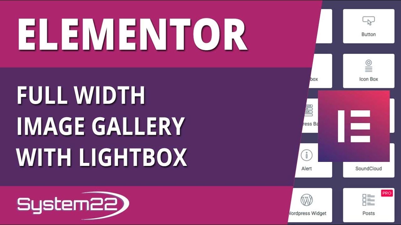 Elementor WordPress Plugin Full Width Image Gallery With Lightbox