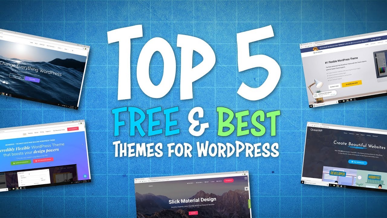 Top 5 FREE & Best WordPress Themes | 2019