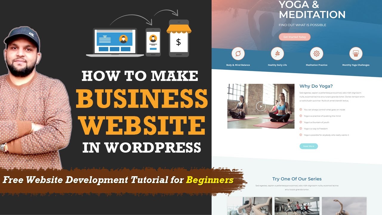 How to Create Business Website with WordPress - Web Development Tutorial for Beginners