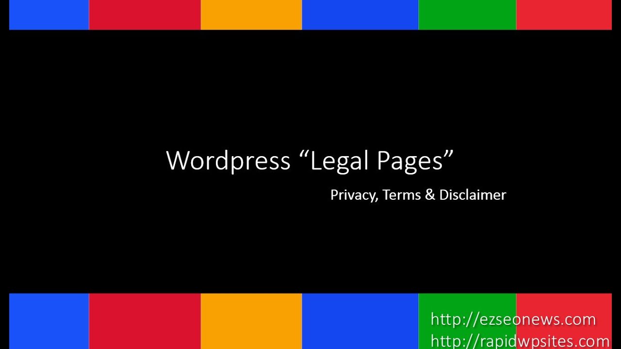 Wordpress Plugin for Terms, Privacy and Disclaimer