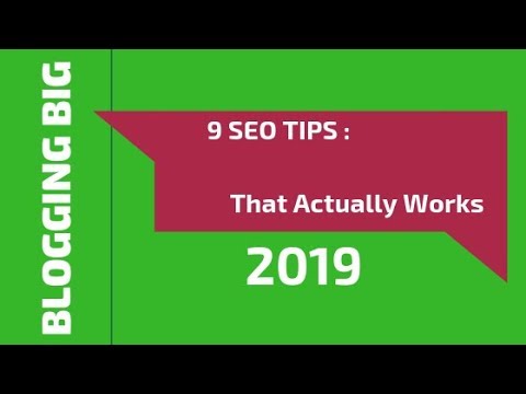 9 SEO tips:  Best search engine optimization technique