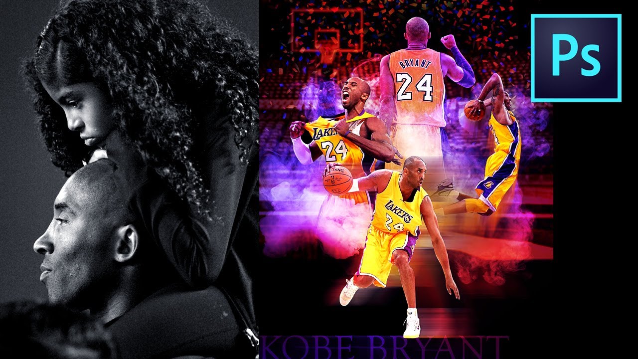 Kobe Bryant tribute [ speed edit [ adobe photoshop tutorials [ tips and tricks ]