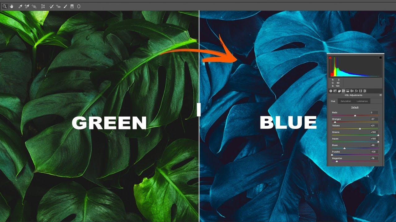 [Free Preset ]Which two colors make blue  - Photoshop tutorial 2020