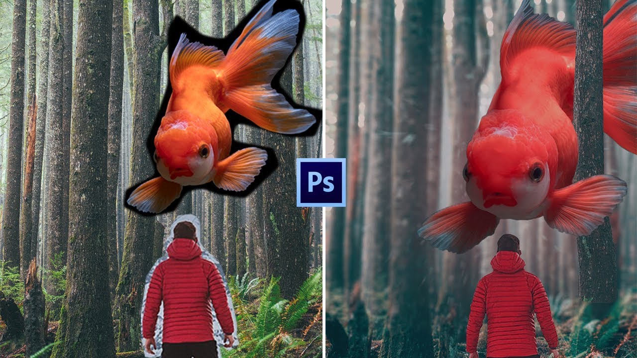 Fantasy Golden Fish Photo-manipulation | Photoshop Tutorial