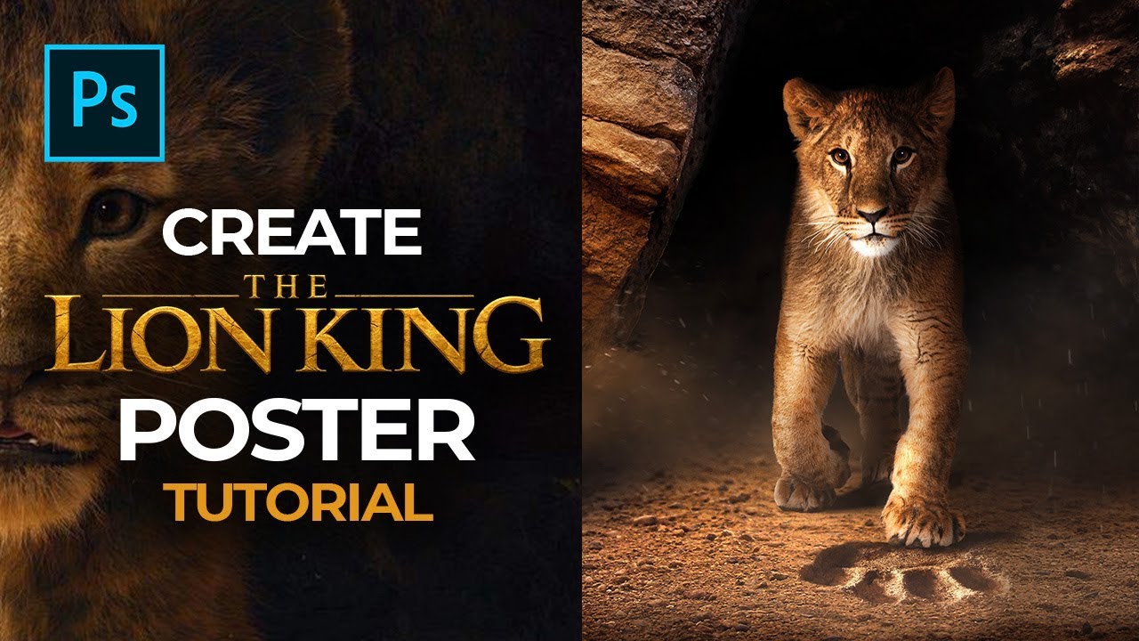 Recreating The Official Lion King Poster in Photoshop Tutorial!