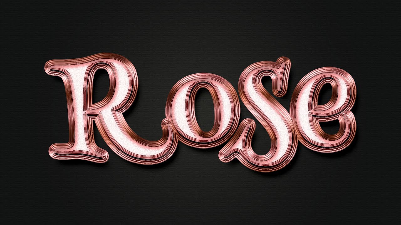 Rose Gold Text Photoshop Tutorial