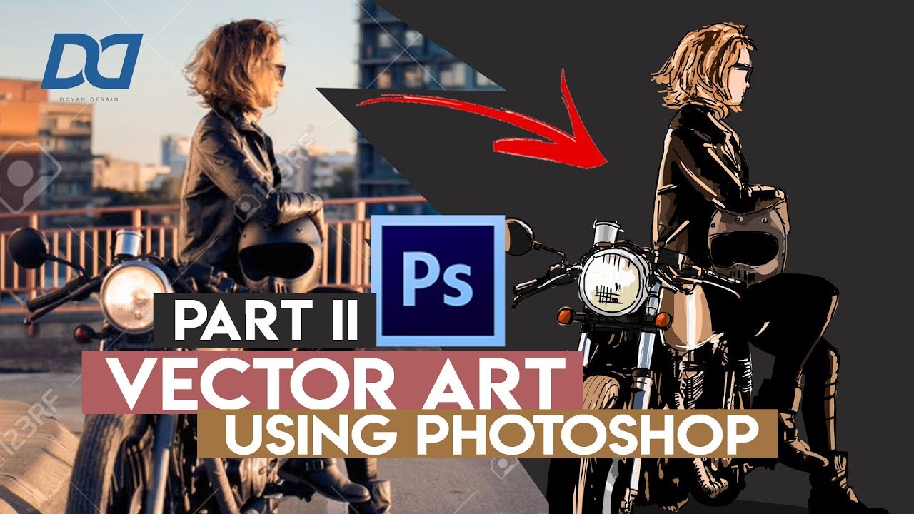 Ladies Bikers Part 2 Vector Art With Brush || Adobe Photoshop