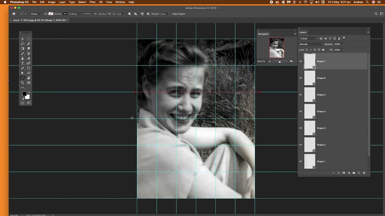 Create grid overlay in Photoshop how-to tutorial