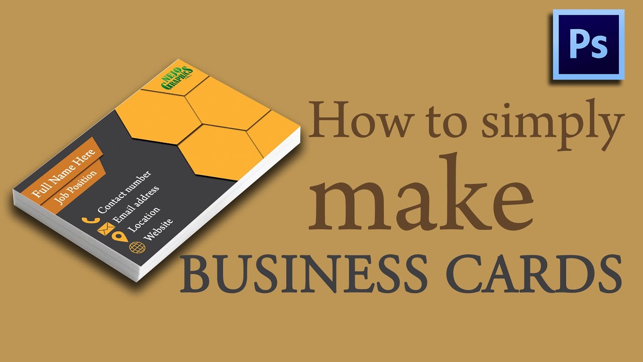 How to simply make business cards using adobe photoshop