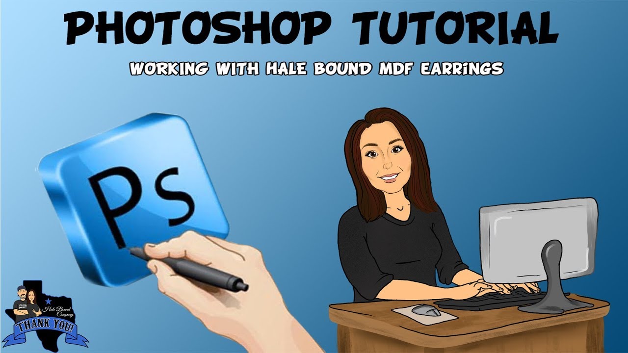 Photoshop Tutorial - How to edit & modify MDF Tear Drop Earring Templates