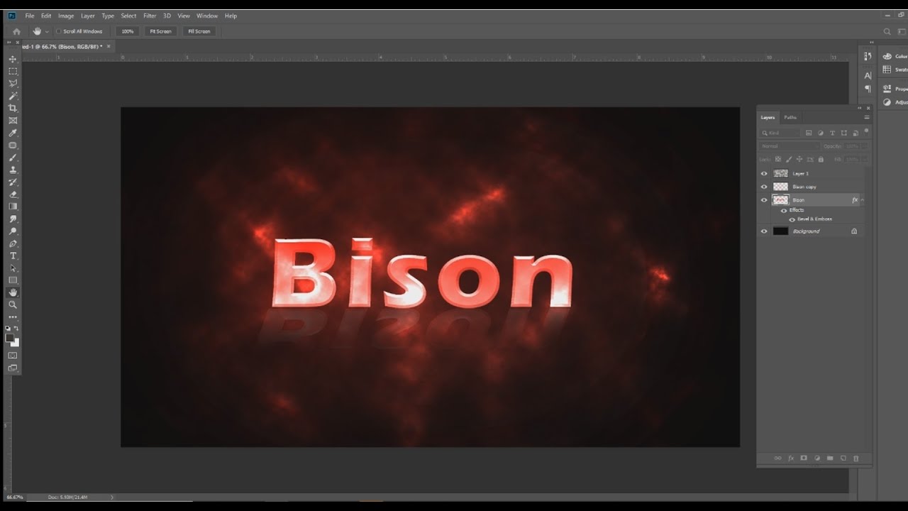 How to create a Gradient Background  combine with Text  in Photoshop