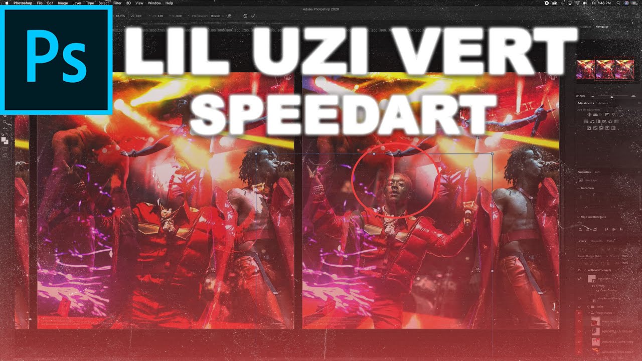 PHOTOSHOP TUTORIAL: Lil Uzi Vert Speedart cover