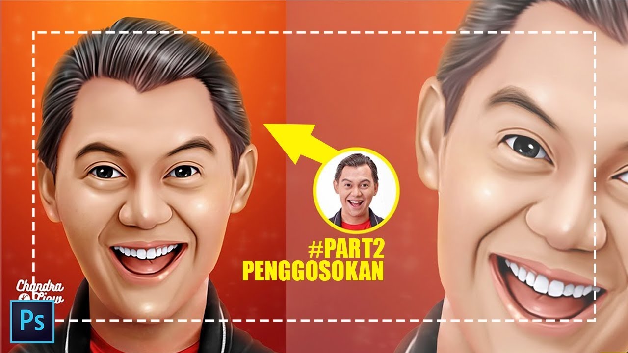 #2 Penggosokan - SMUDGE PAINTING KARIKATUR ( PHOTOSHOP TUTORIAL Edisi Chandra Liow )