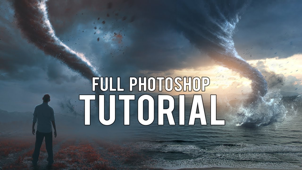 New Photoshop Tutorial - Tornado Digital Painting.