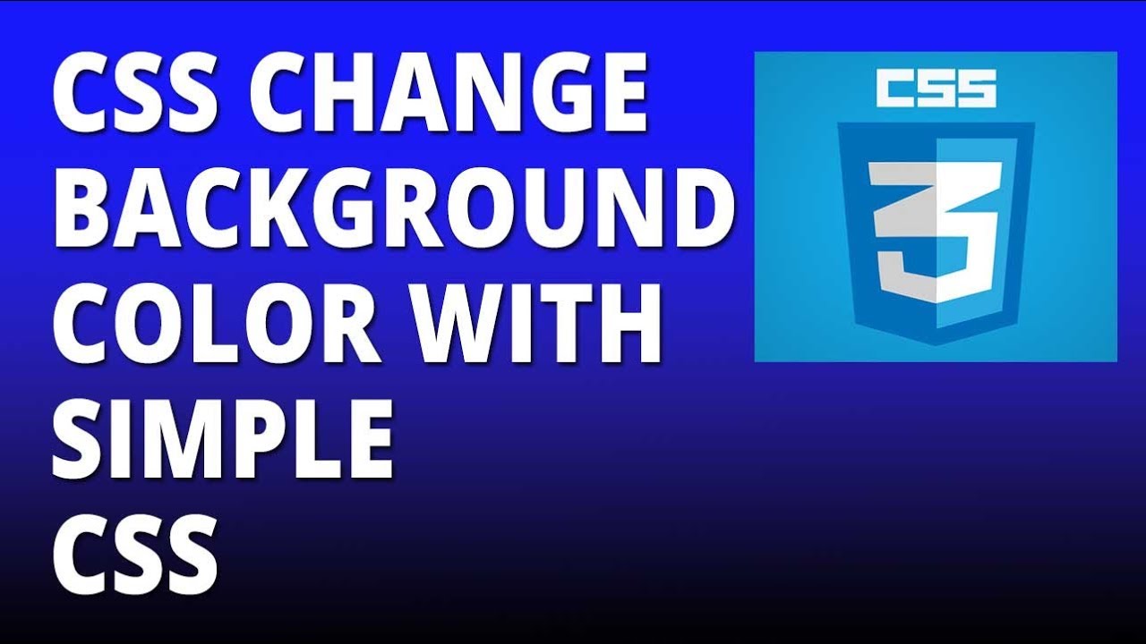 CSS change background color using simple CSS - Cascading Style Sheets Tutorial