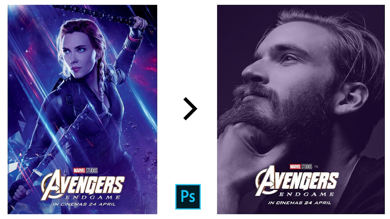 Put any Face on the New Avengers Endgame Character Posters (Photoshop Tutorial)