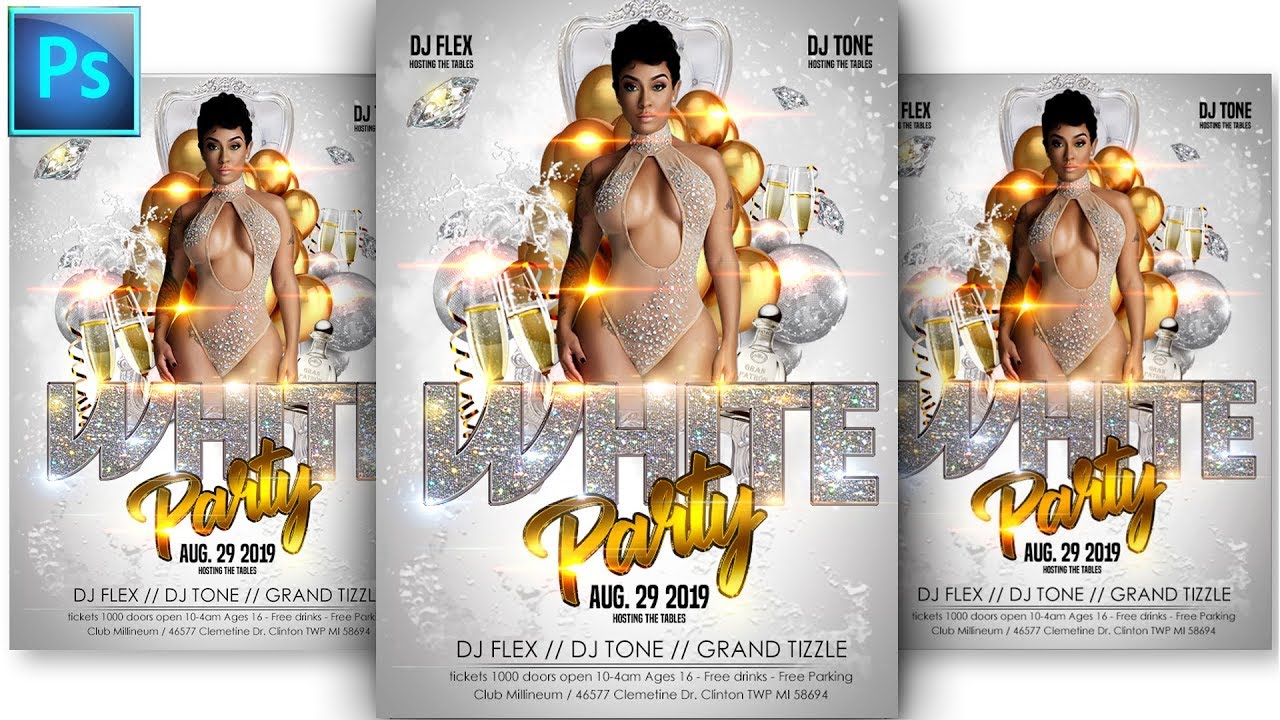 How To Make a Party Flyer in Photoshop Tutorials for Graphic Designers Flyer Design