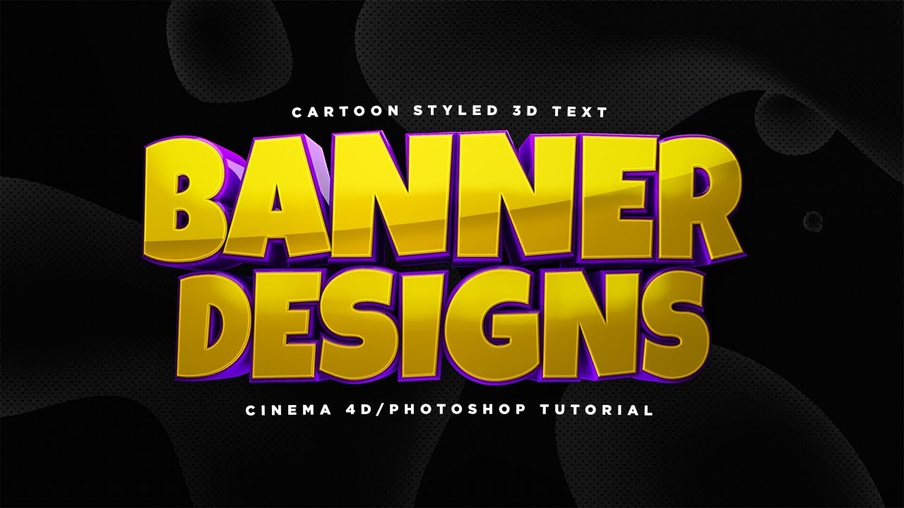 Cinema 4dphotoshop Tutorial Creating Cool Cartoon Styled 3d Text