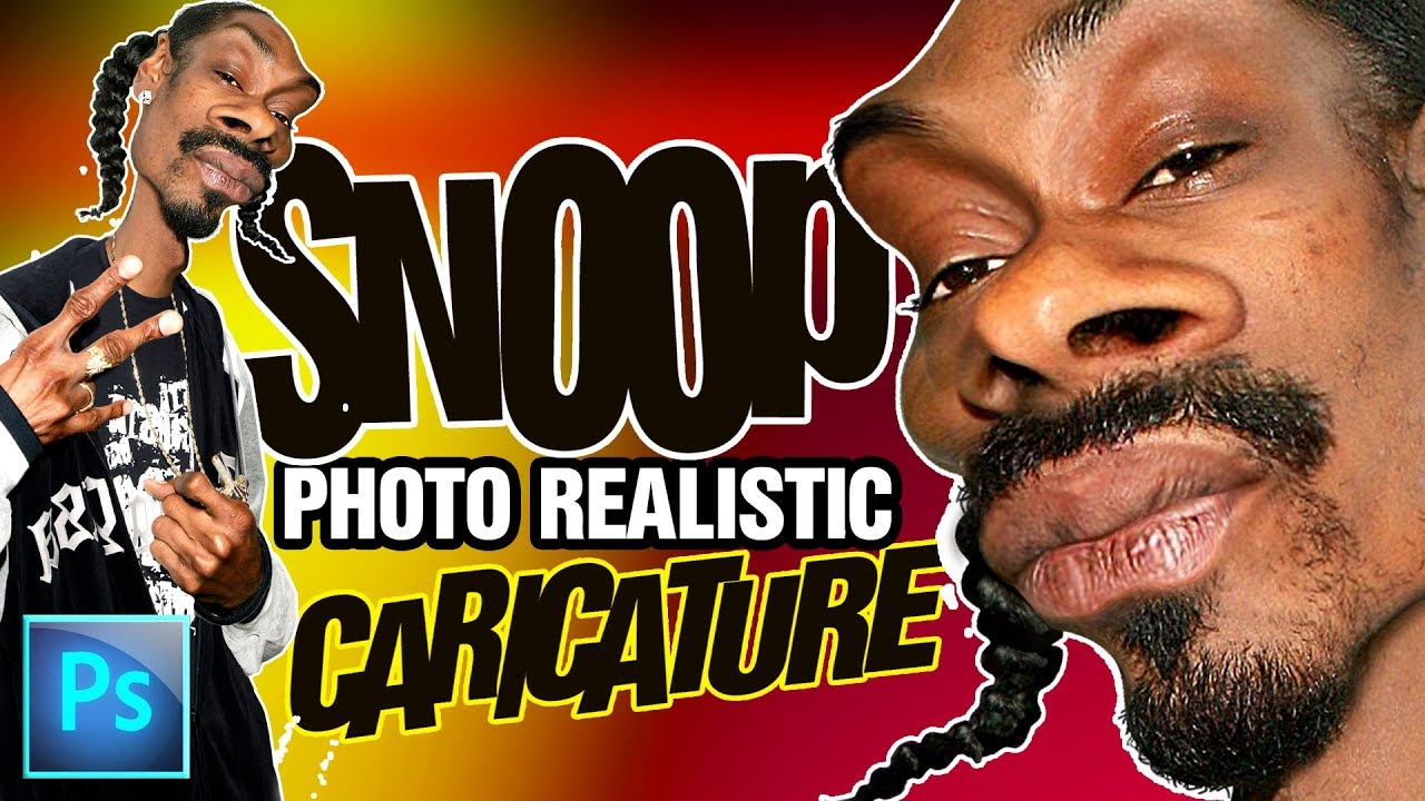 How To Create A Photo Celebrity Caricature In Adobe Photoshop Snoop Dogg