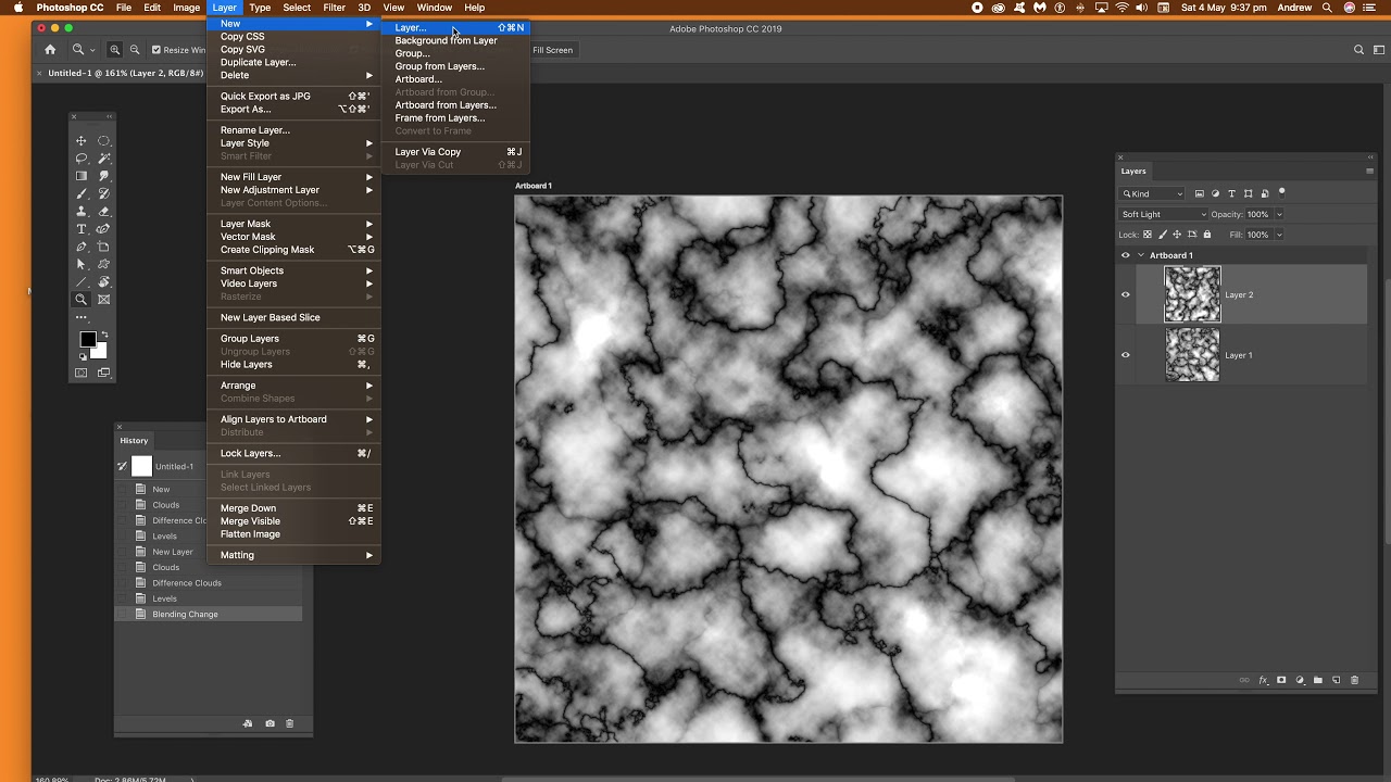 How to create marble texture (Photoshop tutorial)