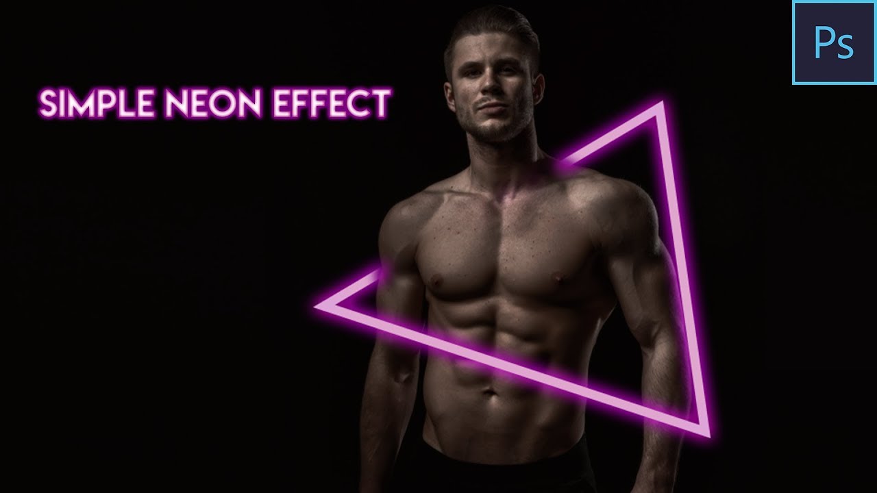 How to make NEON EFFECT on ADOBE PHOTOSHOP CC 2019