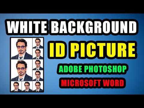 Adobe Photoshop with Microsoft Word - White Background ID Picture