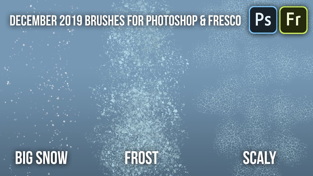 Custom Brushes for Photoshop & Adobe Fresco (December 2019)