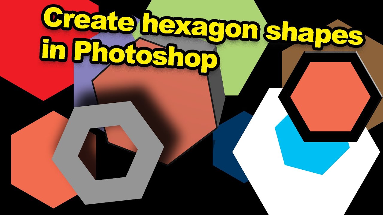 Photoshop : Hexagon shapes creation / make tutorial