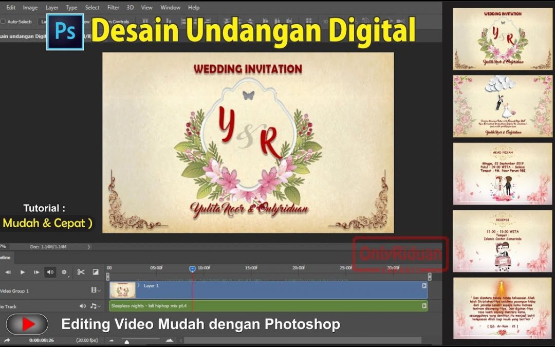 Cara Membuat Desain  Video Undangan  Digital dengan 