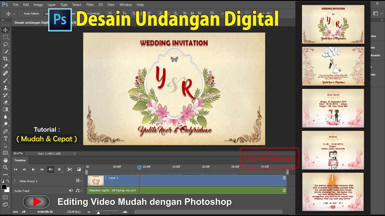  Cara  Membuat Desain  Video Undangan Digital dengan 