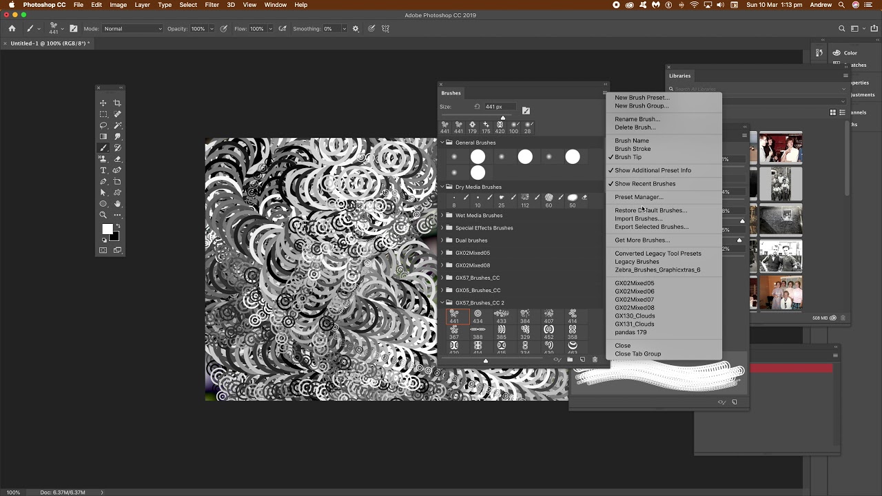 How to import ABR brushes into Photoshop tutorial