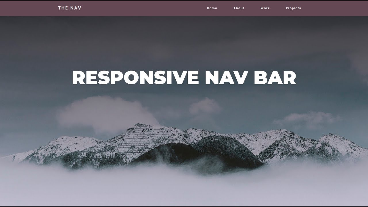 Responsive Navigation Bar Tutorial | HTML CSS JAVASCRIPT