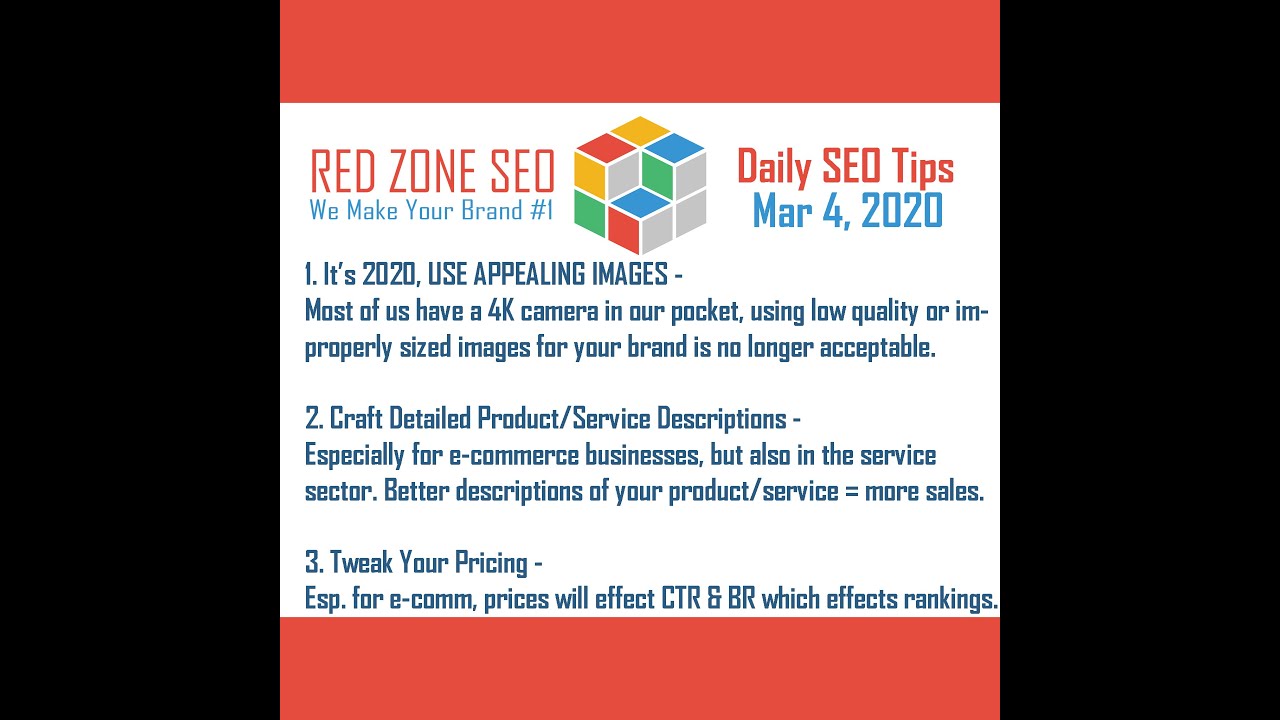 Top 3 Daily SEO Tips - March 4, 2020