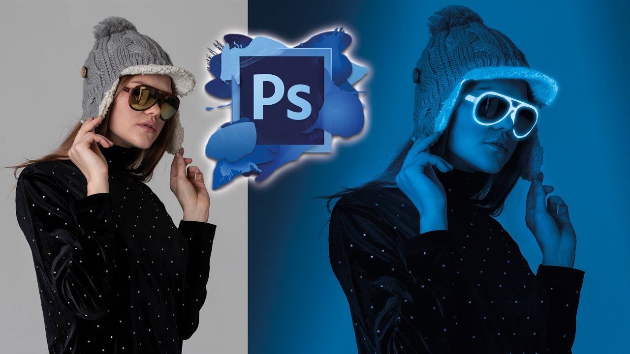 Glow in the Dark Portrait Lighting Effect Photoshop Tutorial