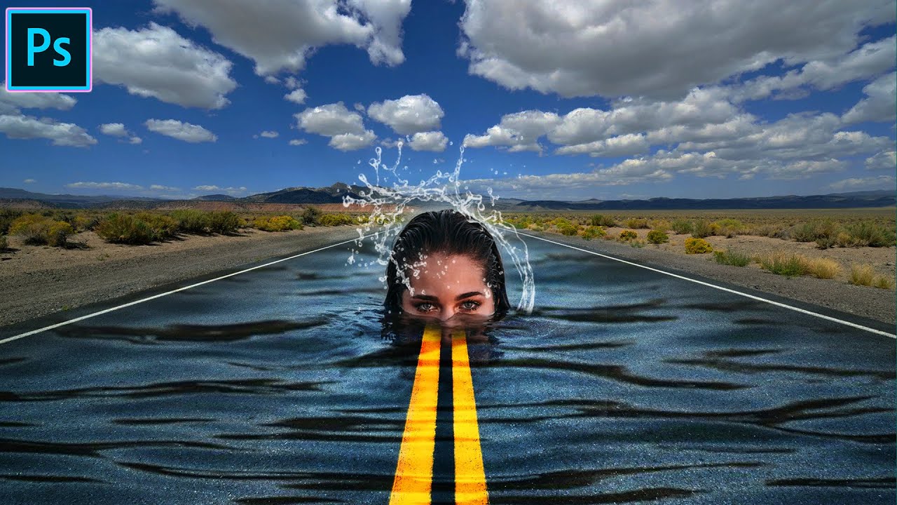 Water on the road effect tutorial - Adobe Photoshop