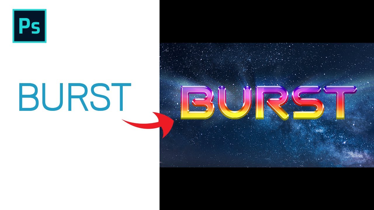 How to Burst text use in adobe Photoshop CC