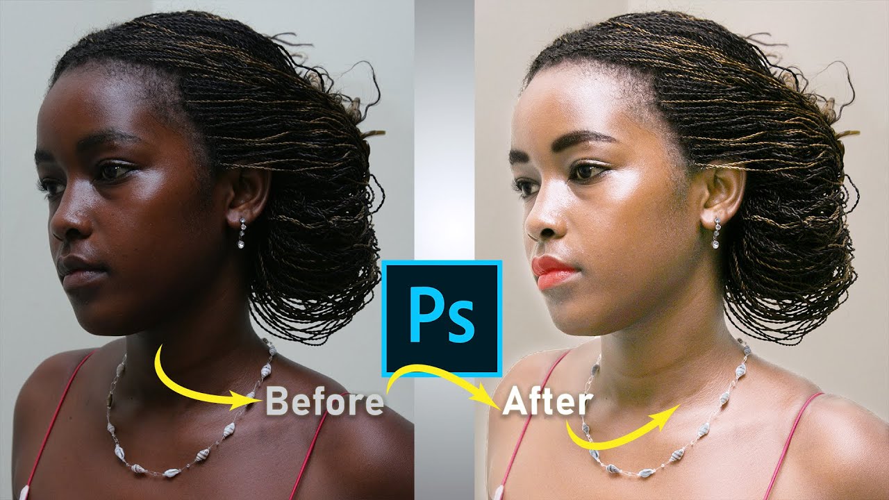 Photo retouching tutorial in photoshop cc - Change skin color