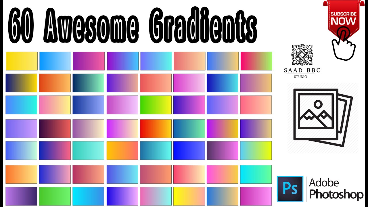 photoshop online 60 Awesome Gradients color free saad bbc studio photoshop tutorial
